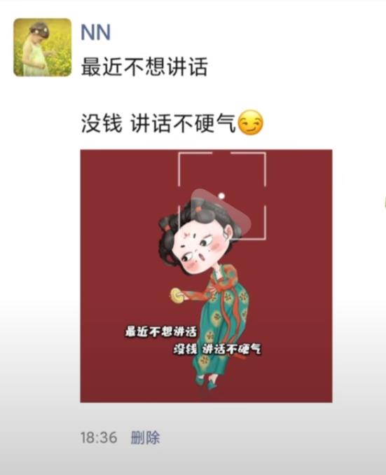 最近不想聊天没钱讲话不硬气图片